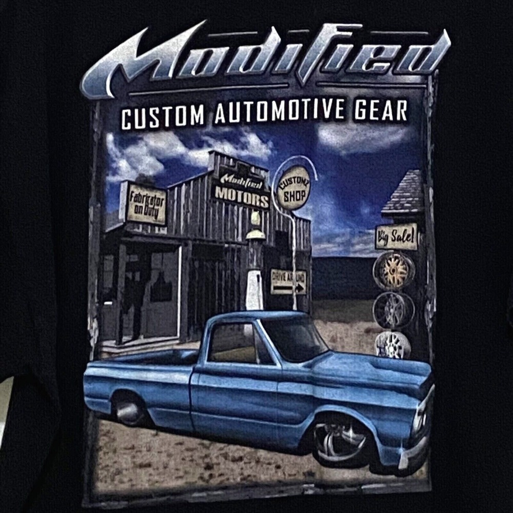 Modified Custom Automotive Gear T-Shirt XL Black Cars Trucks Vehicles Motorhead